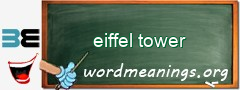 WordMeaning blackboard for eiffel tower